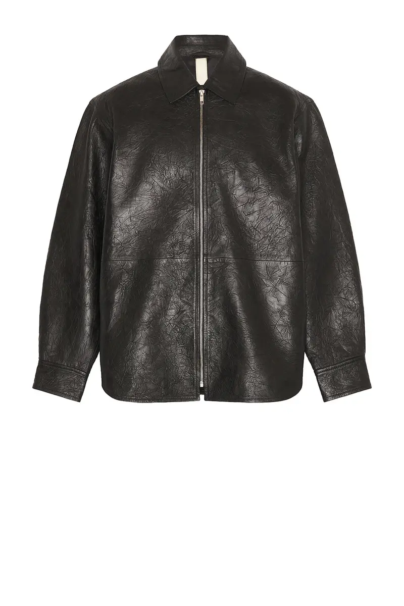SUNFLOWER Crinkle Leather Shirt Jacket | Thumbnail 4 SUNFLOWER Crinkle Leather Shirt Jacket | Thumbnail 4
