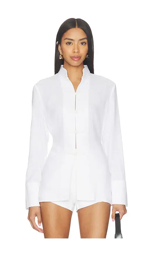 Sau Lee Martina Linen Top