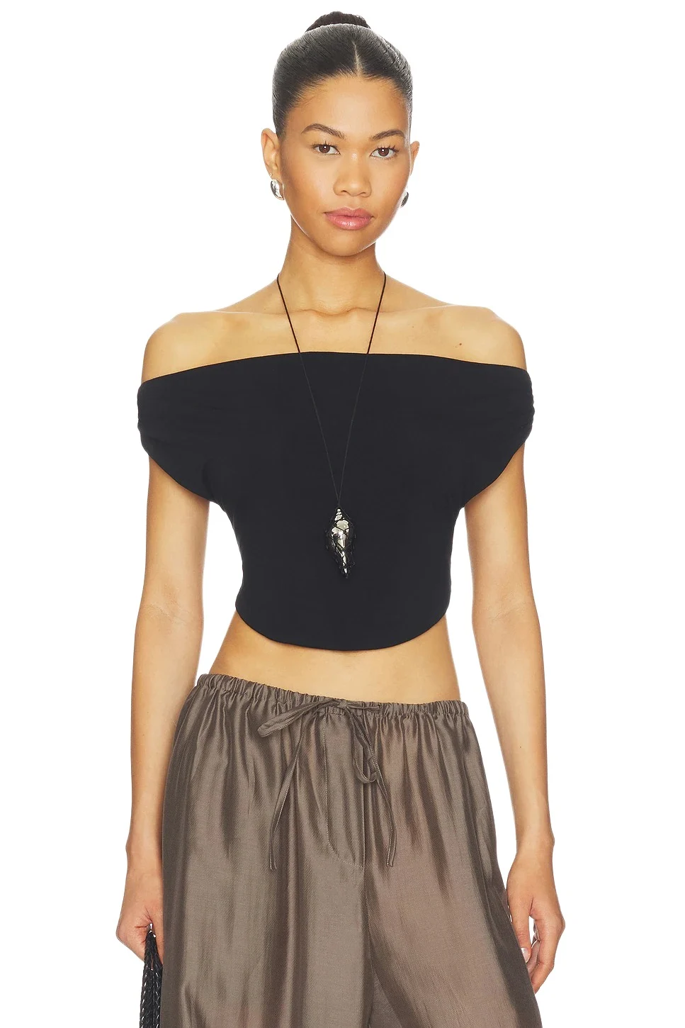 Indah Maha Solid Cowl Neck Vest Top