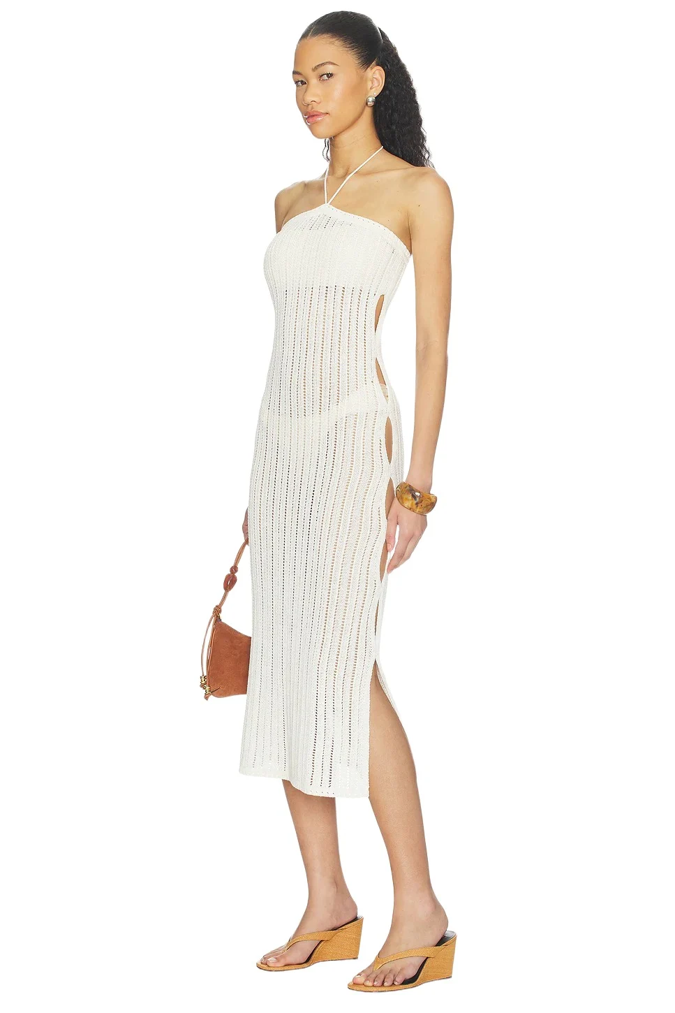 Lovers and Friends Nathalia Open Stitch Midi Dress