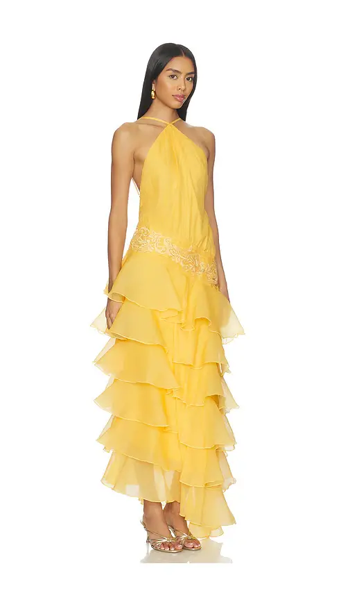 Yellow The Label Dahlia Organza Dress | Thumbnail 2