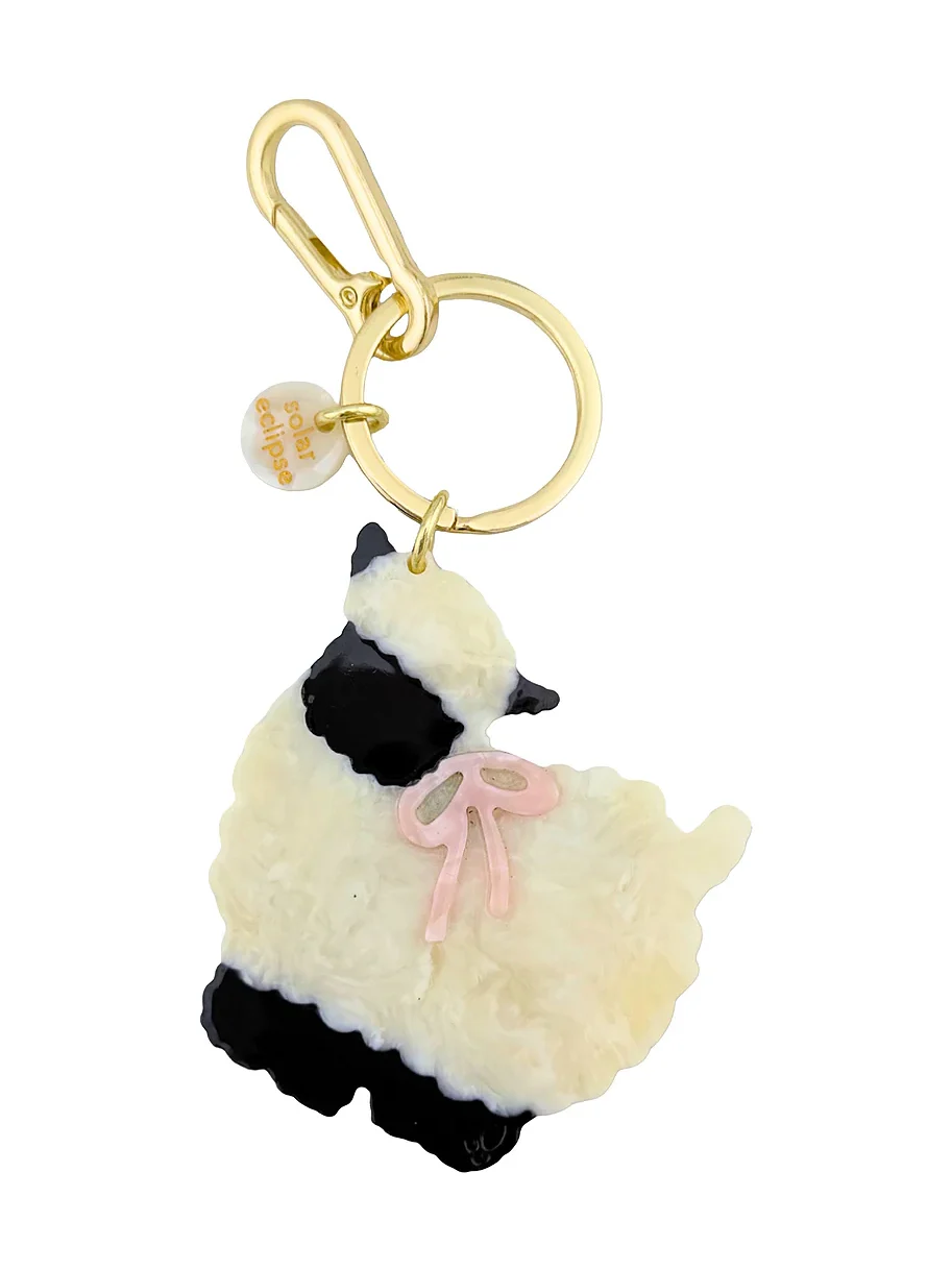 Solar Eclipse Hand-painted Sheep Bag Charm + Keychain