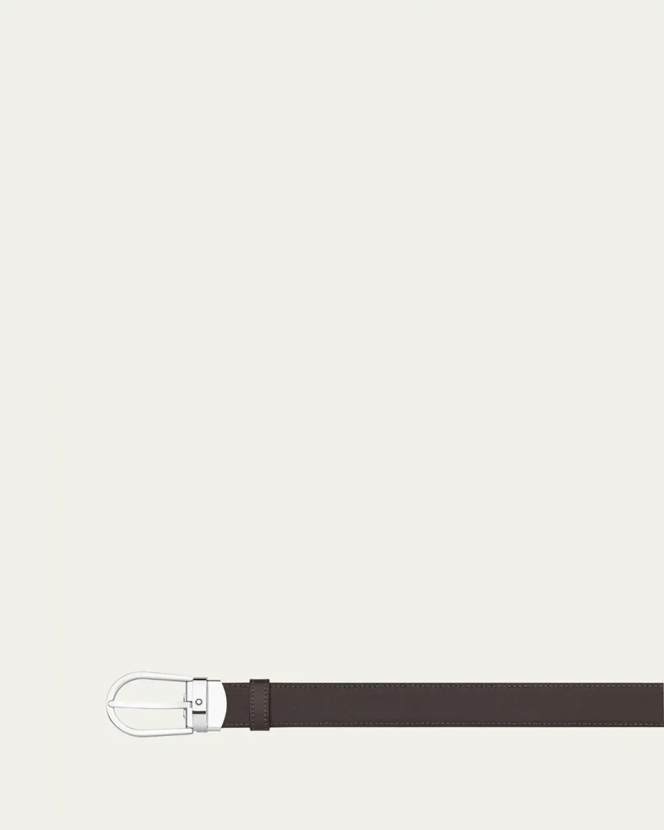 Montblanc Men's Horseshoe-Buckle Reversible Leather Belt | Thumbnail 3