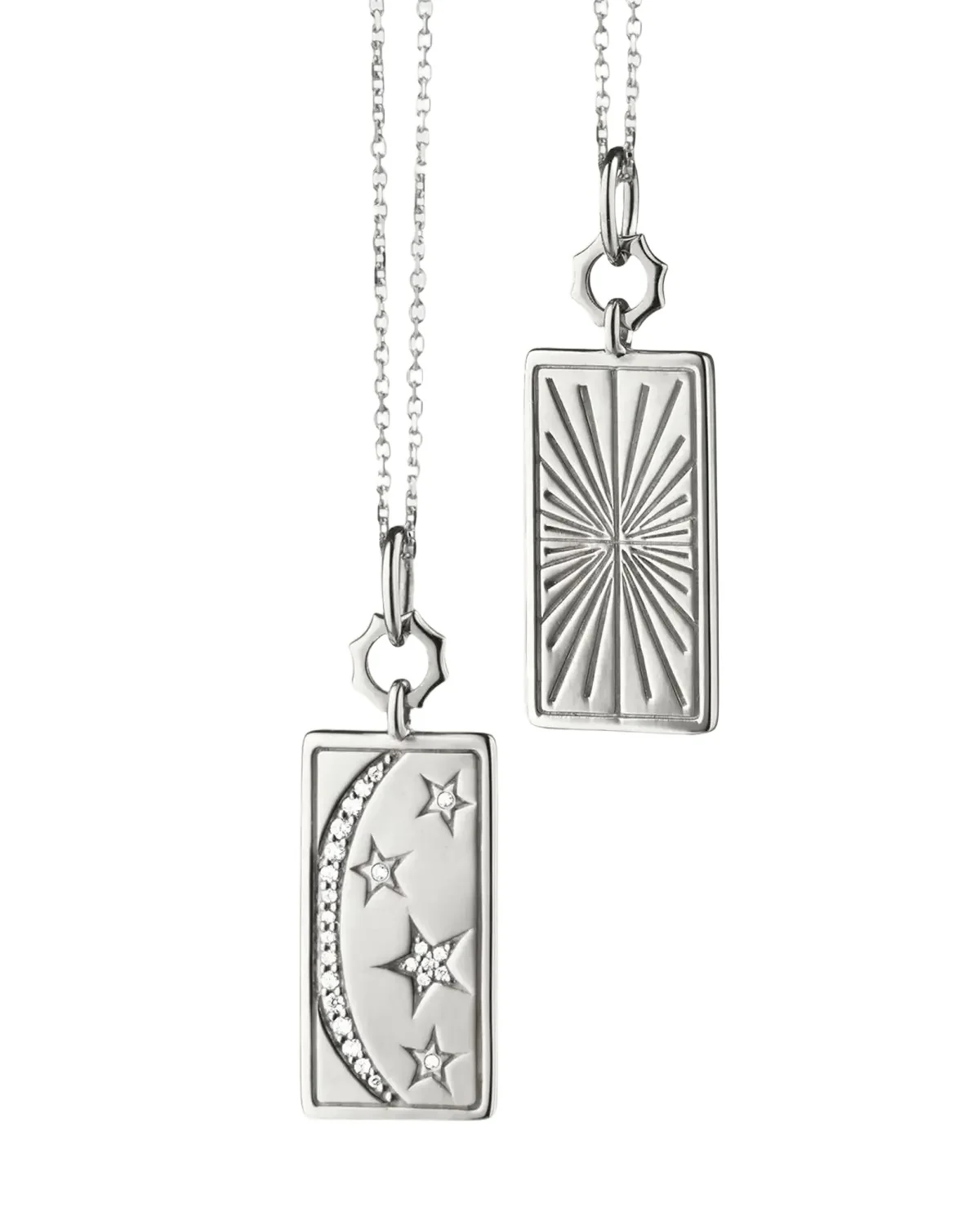 MONICA RICH KOSANN Sterling Silver "My Sun Moon Stars" Charm Necklace
