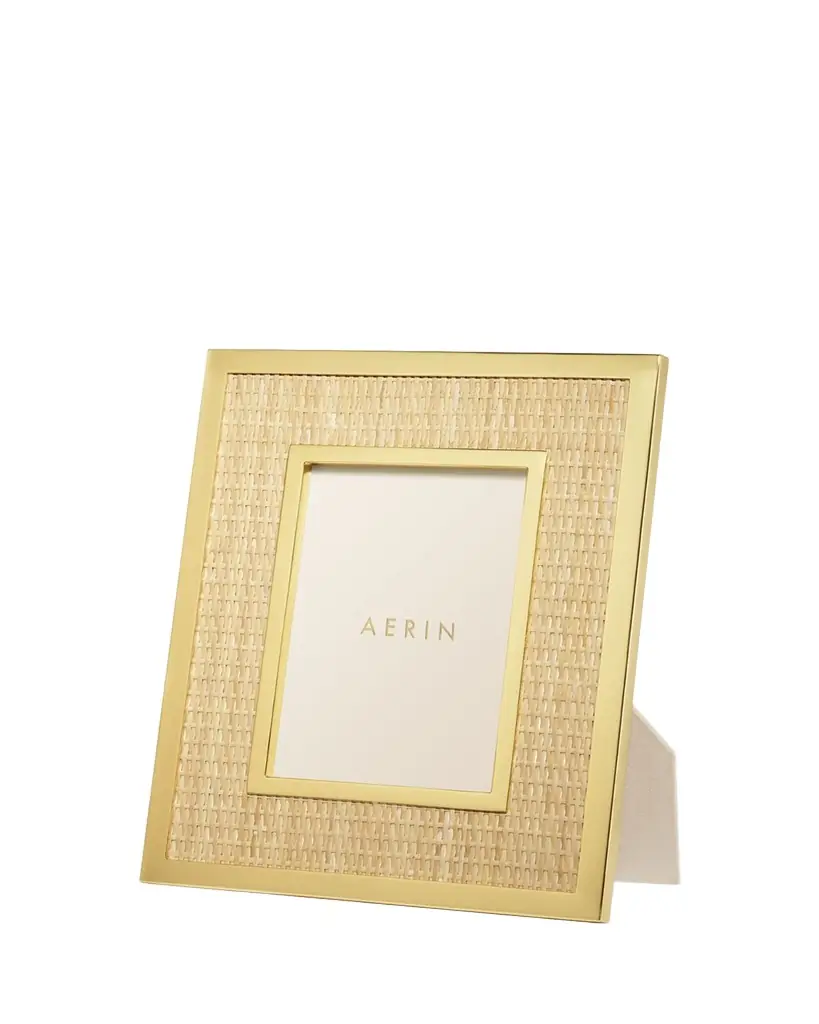AERIN Colette Cane & Brass Frame, 5" x 7"