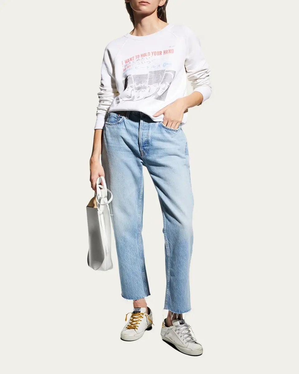RE/DONE High-Rise Stovepipe Jeans with Raw-Edge Hem | Thumbnail 2 RE/DONE High-Rise Stovepipe Jeans with Raw-Edge Hem | Thumbnail 2