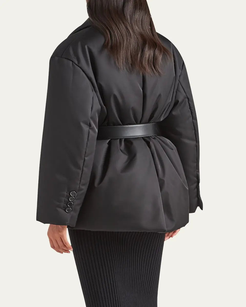 Prada Re-Nylon Belted Down Jacket | Thumbnail 3