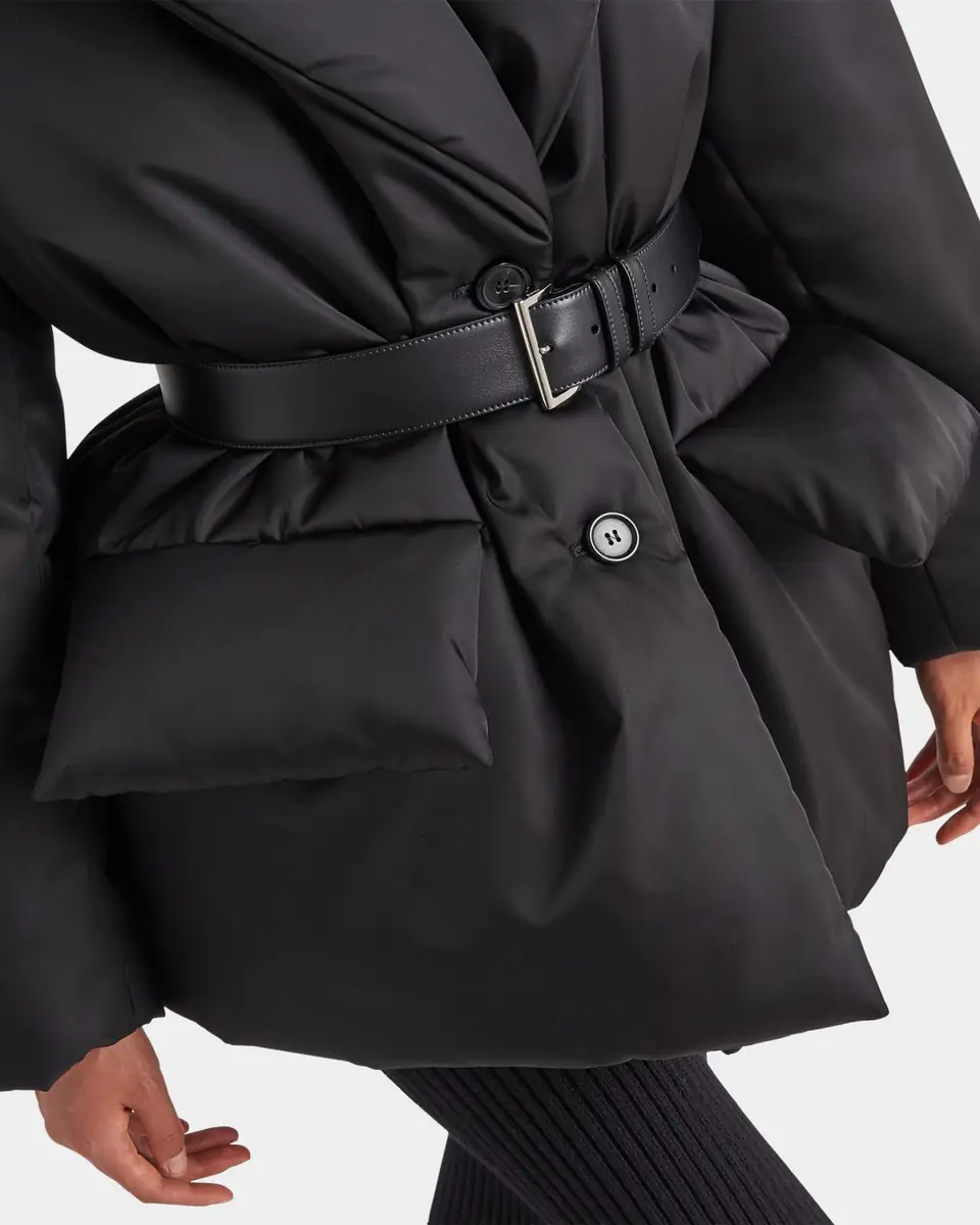Prada Re-Nylon Belted Down Jacket | Thumbnail 4