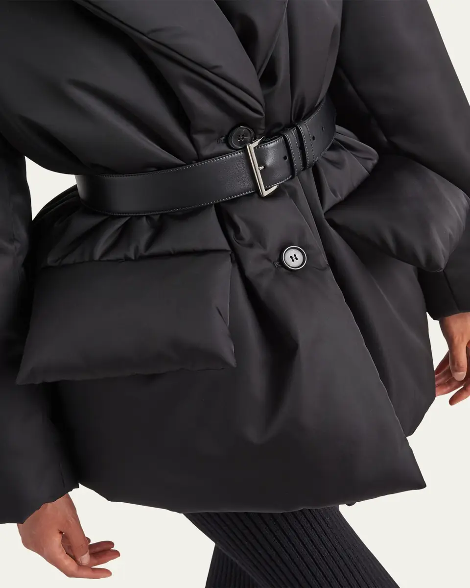 Prada Re-Nylon Belted Down Jacket | Thumbnail 5