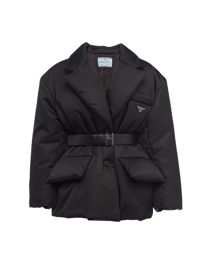 Prada Re-Nylon Belted Down Jacket