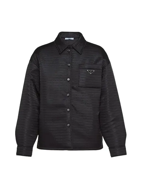Prada Recycled Nylon Logo-Print Padded Shirt