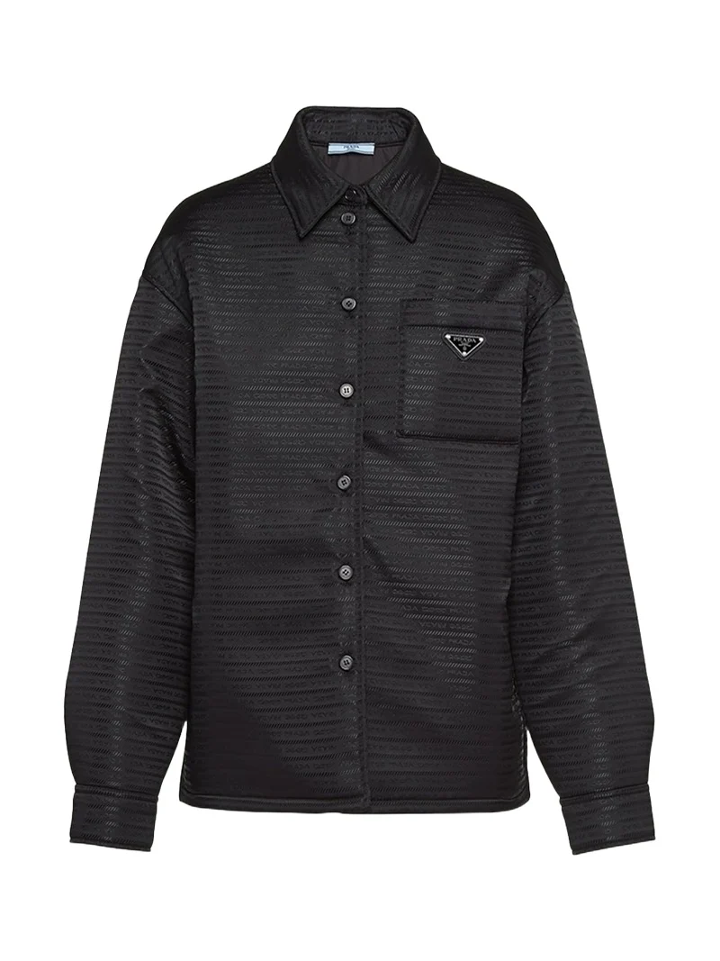 Prada Recycled Nylon Logo-Print Padded Shirt
