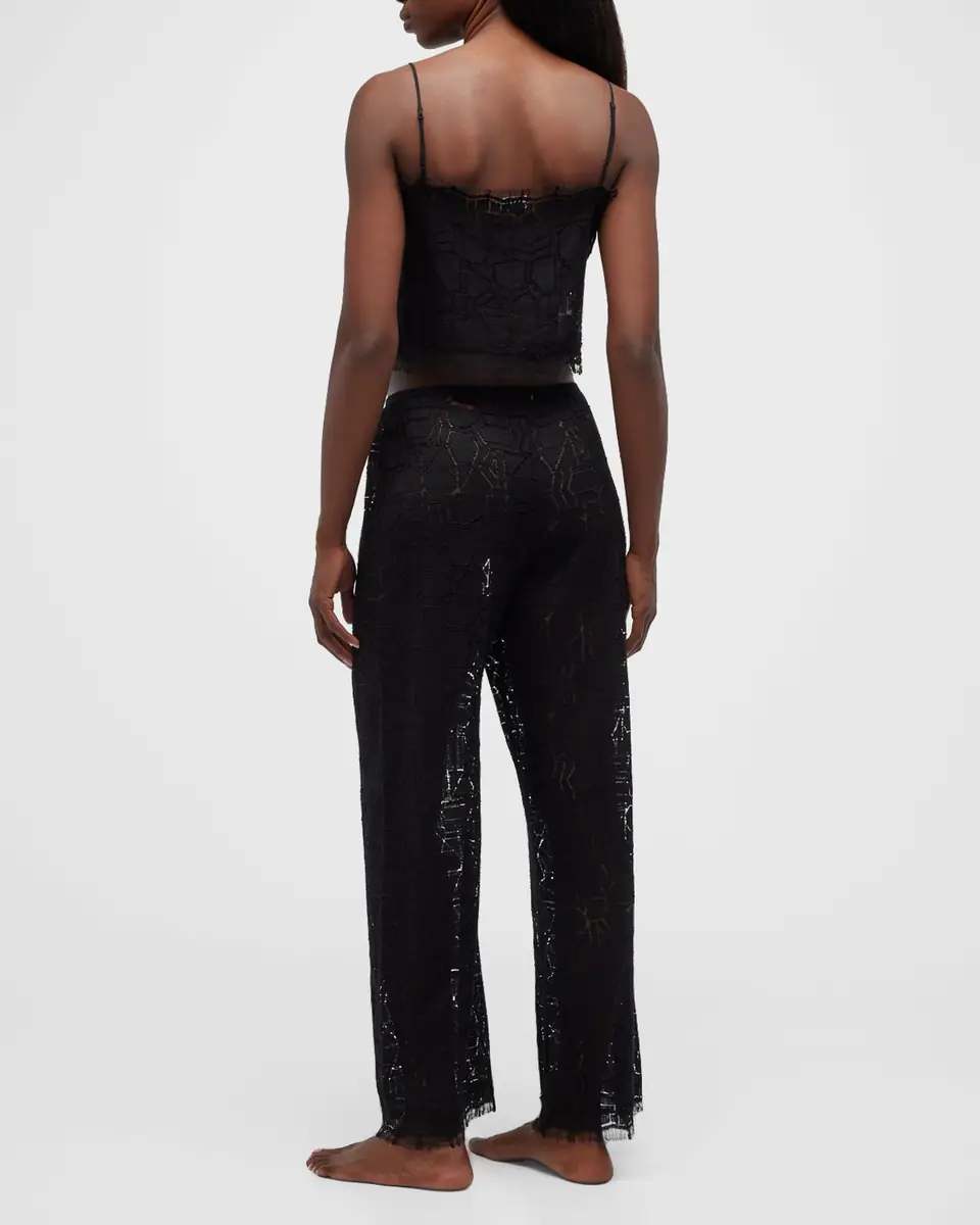 LESET Daniel Wide-Leg Lace Pants | Thumbnail 3 LESET Daniel Wide-Leg Lace Pants | Thumbnail 3