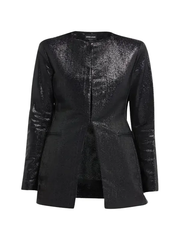 Sparkle Collarless Slim Jacket