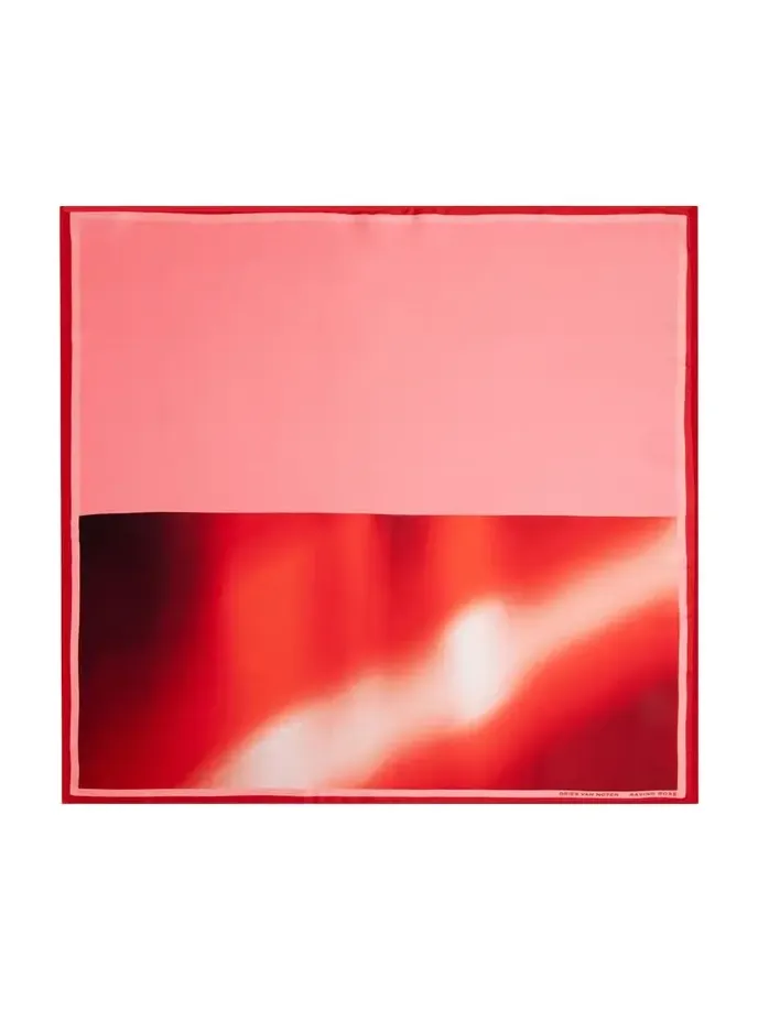 Dries Van Noten Raving Rose Silk Foulard