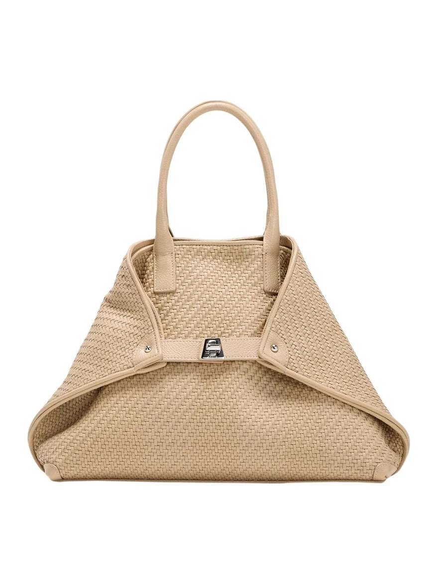 Ai Small Braided Leather Top-Handle Bag Ai Small Braided Leather Top-Handle Bag