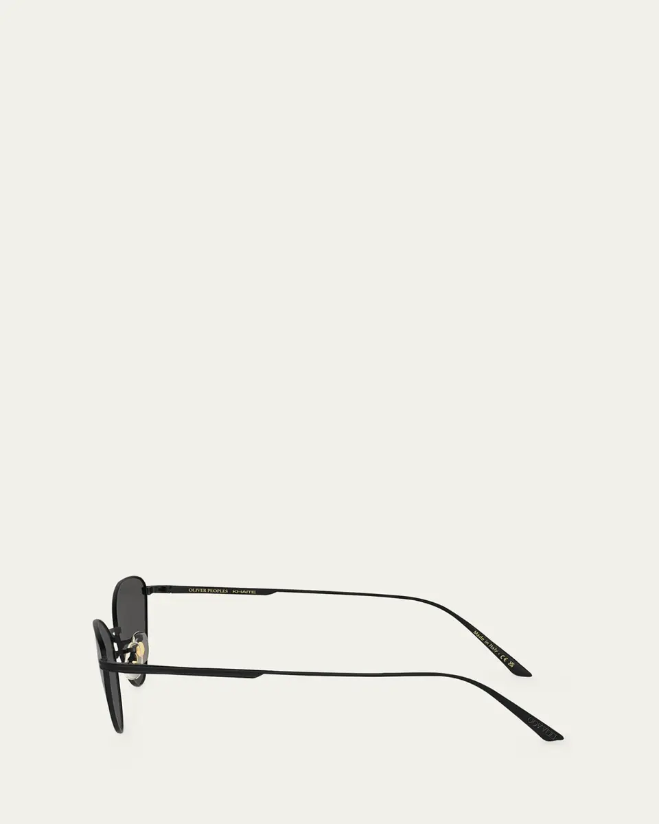 Khaite x Oliver Peoples Sleek Black Steel Butterfly Sunglasses | Thumbnail 3 Khaite x Oliver Peoples Sleek Black Steel Butterfly Sunglasses | Thumbnail 3