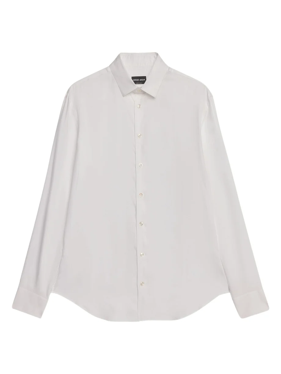 Giorgio Armani Men's Solid Tencel Sport Shirt