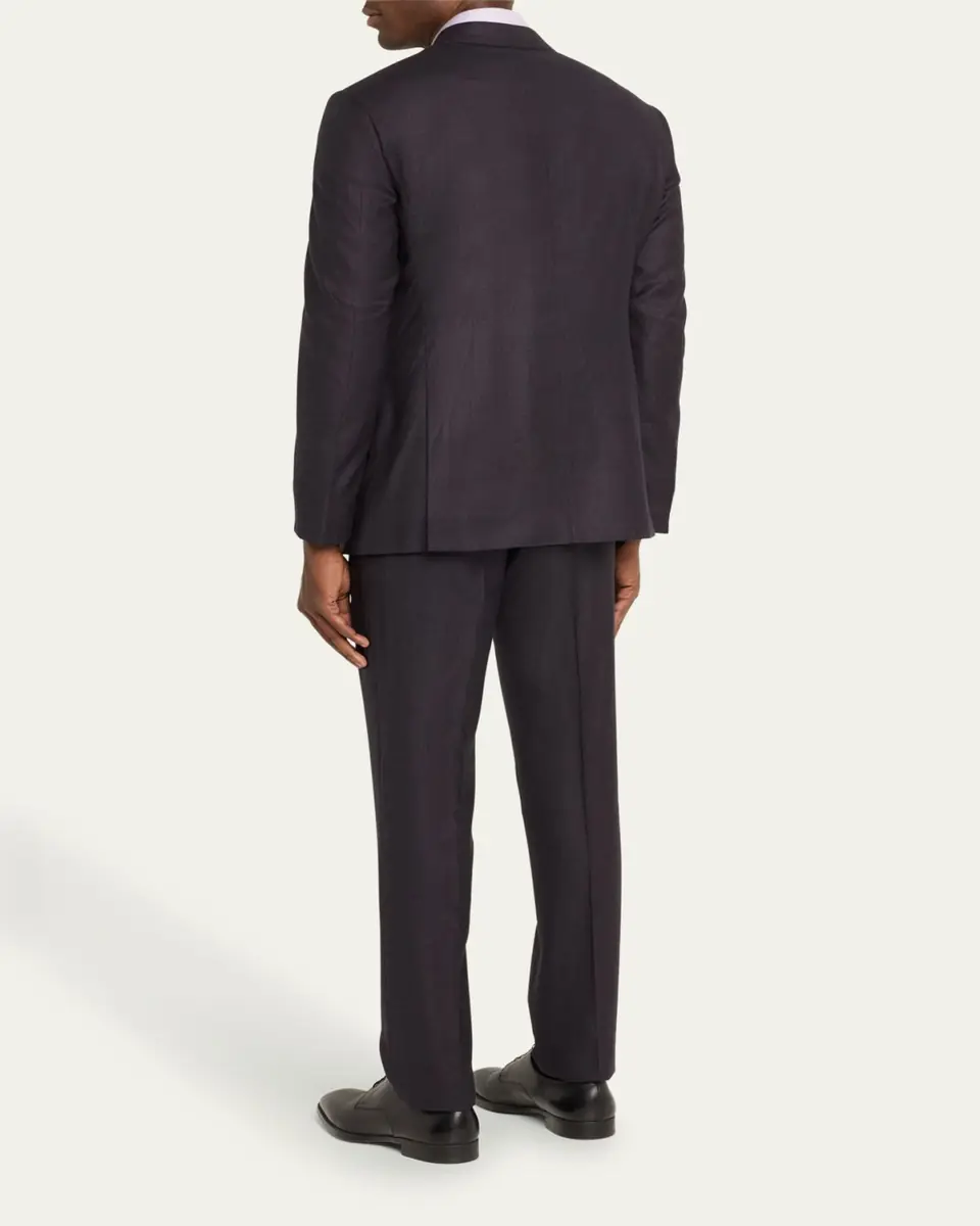 Giorgio Armani Men's Micro-Textured Wool Classic Fit Suit | Thumbnail 3 Giorgio Armani Men's Micro-Textured Wool Classic Fit Suit | Thumbnail 3