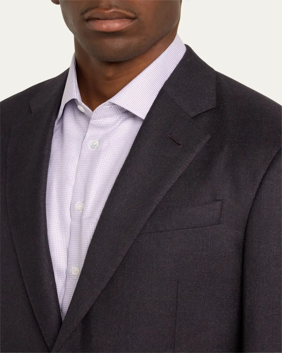 Giorgio Armani Men's Micro-Textured Wool Classic Fit Suit | Thumbnail 5 Giorgio Armani Men's Micro-Textured Wool Classic Fit Suit | Thumbnail 5
