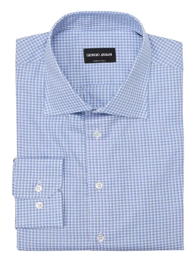 Men's Cotton Plaid Dress Shirt