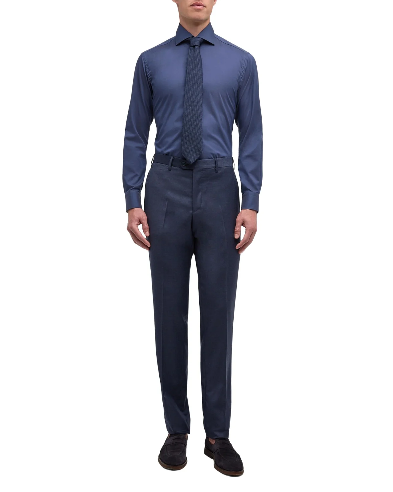 Men's Flat-Front Wool Trousers Men's Flat-Front Wool Trousers