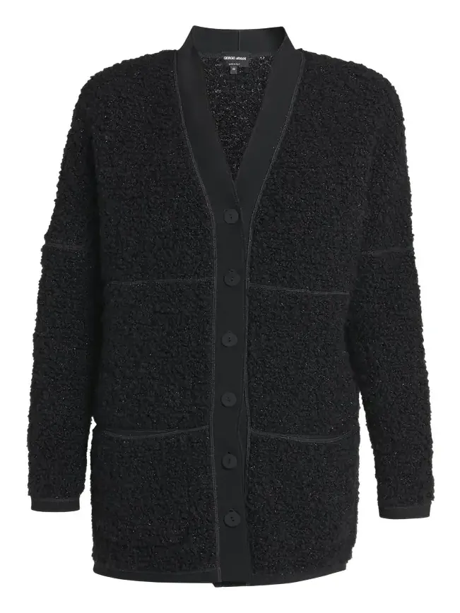 Boucle Lurex Oversize Knit Cardigan Boucle Lurex Oversize Knit Cardigan