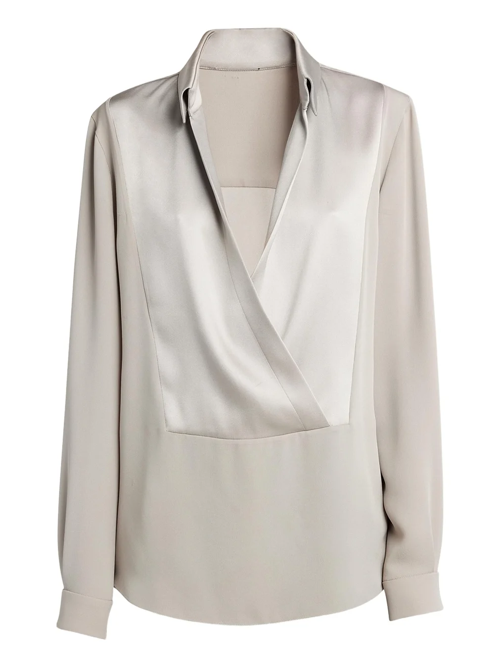 Silk Georgette Wrap Blouse