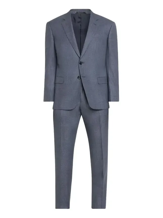 Men's Micro-Squares Wool Classic Fit Suit Men's Micro-Squares Wool Classic Fit Suit