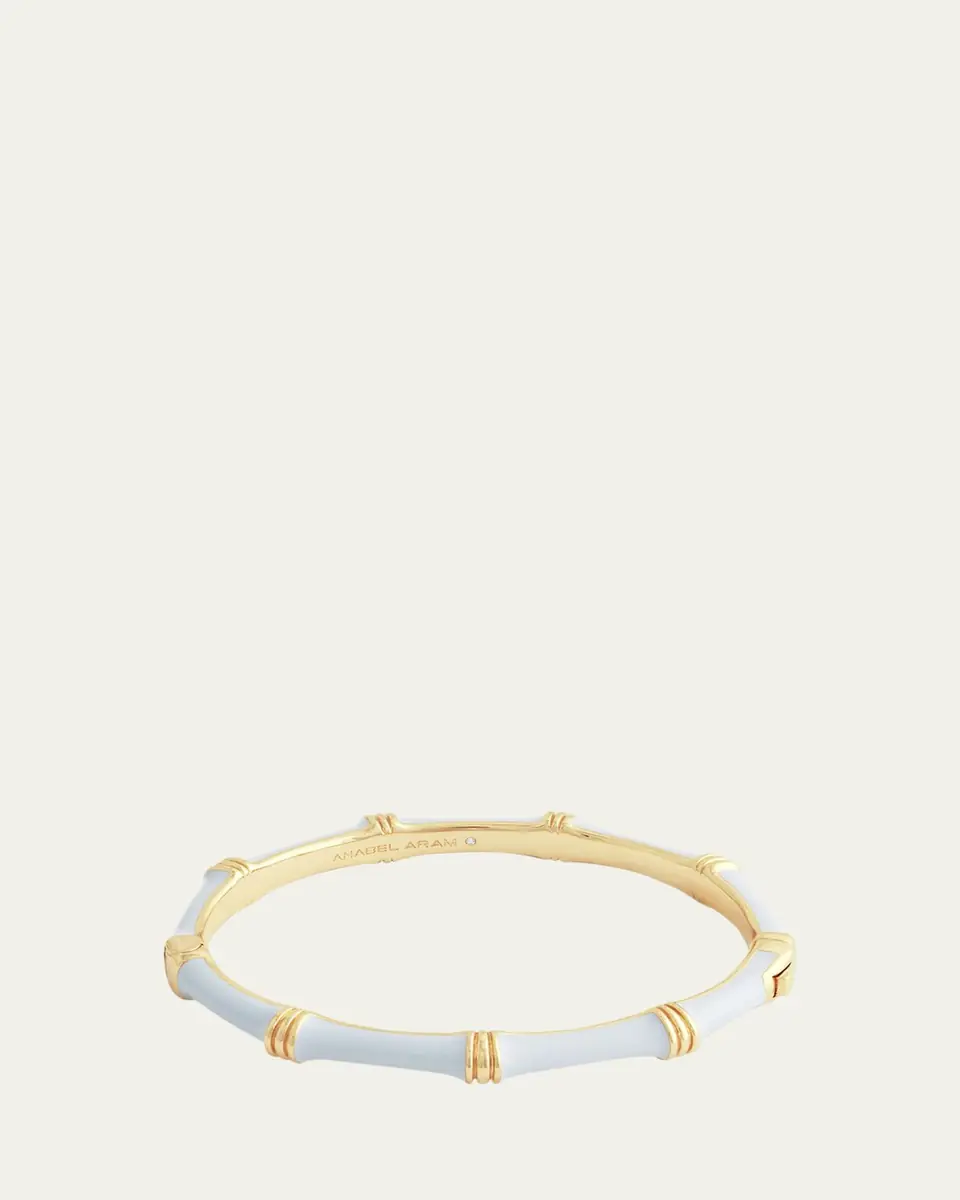 Anabel Aram Jewelry Bamboo Enameled Hinged Bangle | Thumbnail 4