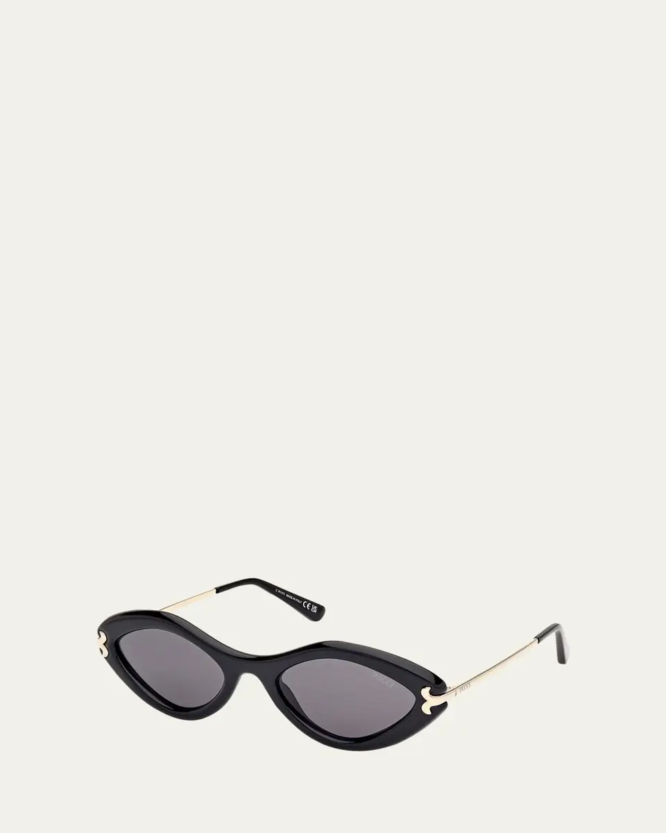 Pucci Logo Acetate & Metal Oval Sunglasses | Thumbnail 2 Pucci Logo Acetate & Metal Oval Sunglasses | Thumbnail 2