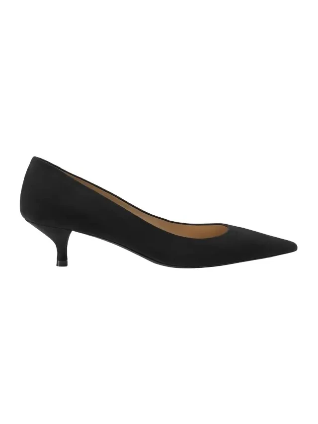 Stuart Suede Kitten Pumps