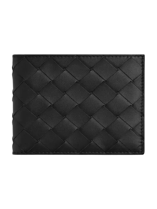 Men's Intrecciato 15 Bicolor Leather Bifold Wallet Men's Intrecciato 15 Bicolor Leather Bifold Wallet