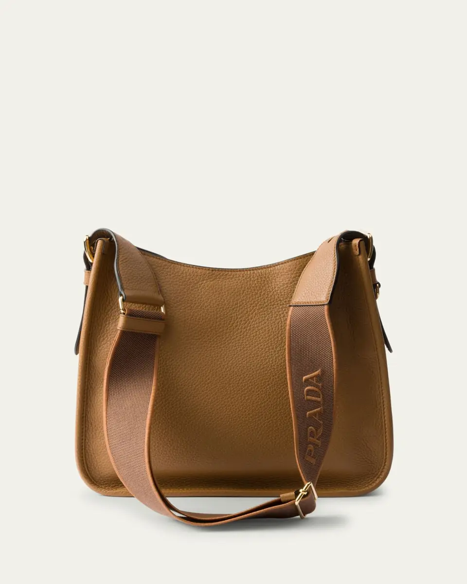 Prada Medium Daino Soft Leather Hobo Crossbody Bag | Thumbnail 5 Prada Medium Daino Soft Leather Hobo Crossbody Bag | Thumbnail 5