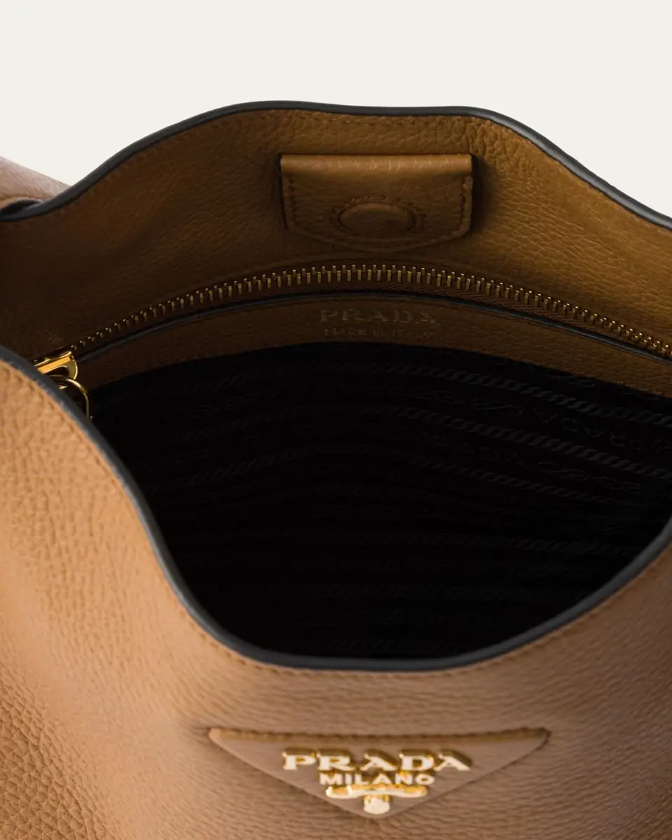 Prada Medium Daino Soft Leather Hobo Crossbody Bag | Thumbnail 6 Prada Medium Daino Soft Leather Hobo Crossbody Bag | Thumbnail 6