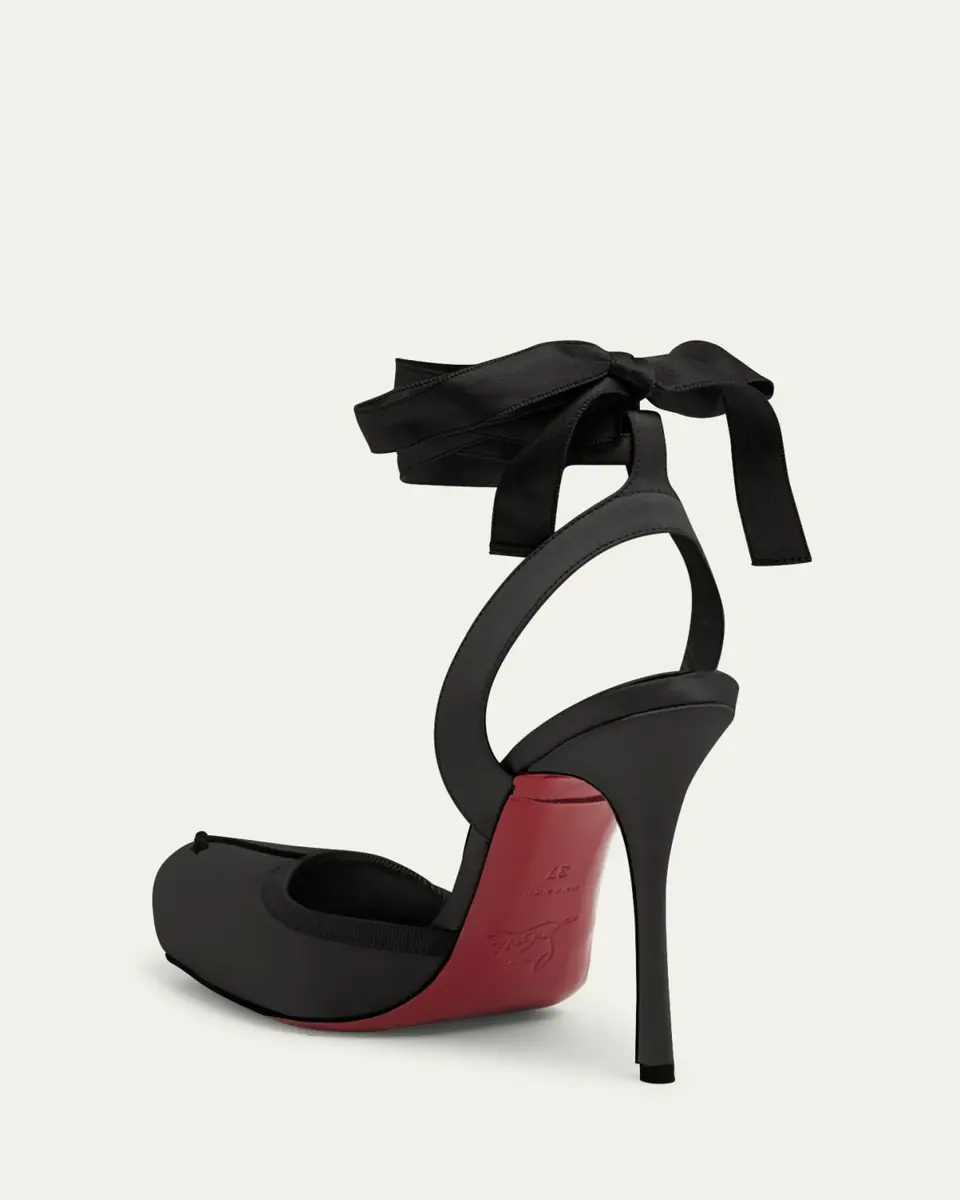 Christian Louboutin 100mm Cassia Silk Ankle-Tie Ballerina Pumps | Thumbnail 4 Christian Louboutin 100mm Cassia Silk Ankle-Tie Ballerina Pumps | Thumbnail 4