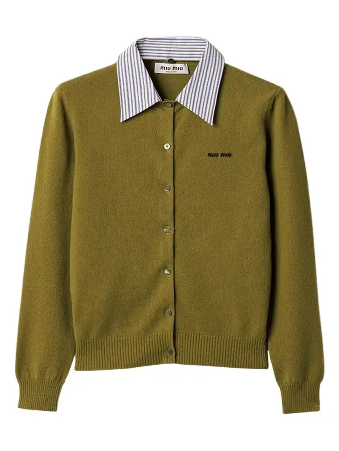 Miu Miu Collared Cashmere Cardigan