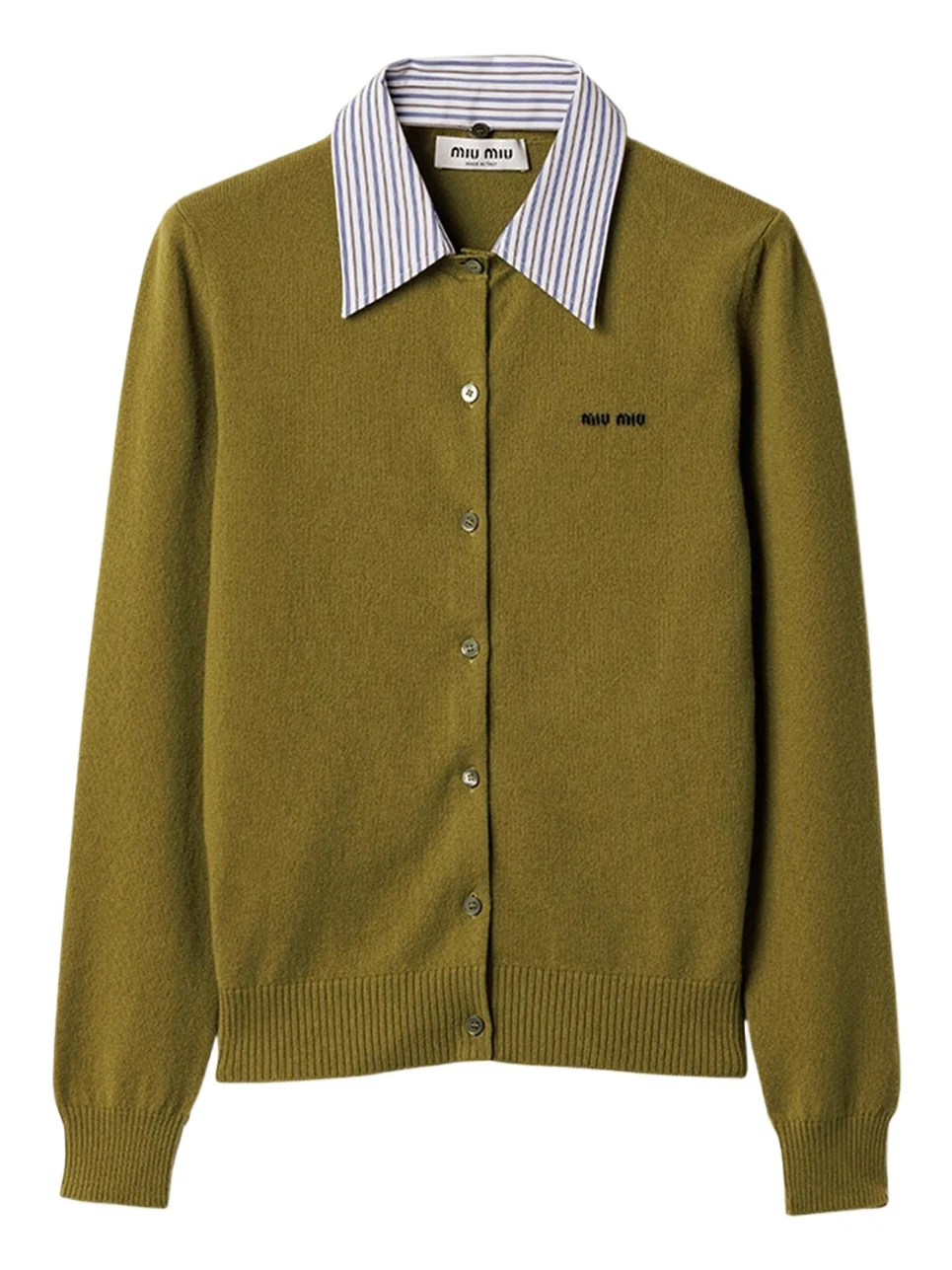 Miu Miu Collared Cashmere Cardigan