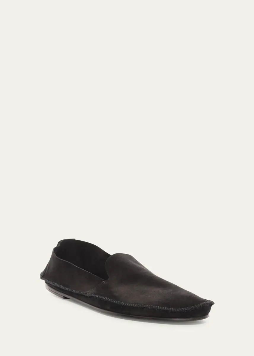 The Row Men's Tyler Suede Moc-Toe Loafers | Thumbnail 2 The Row Men's Tyler Suede Moc-Toe Loafers | Thumbnail 2