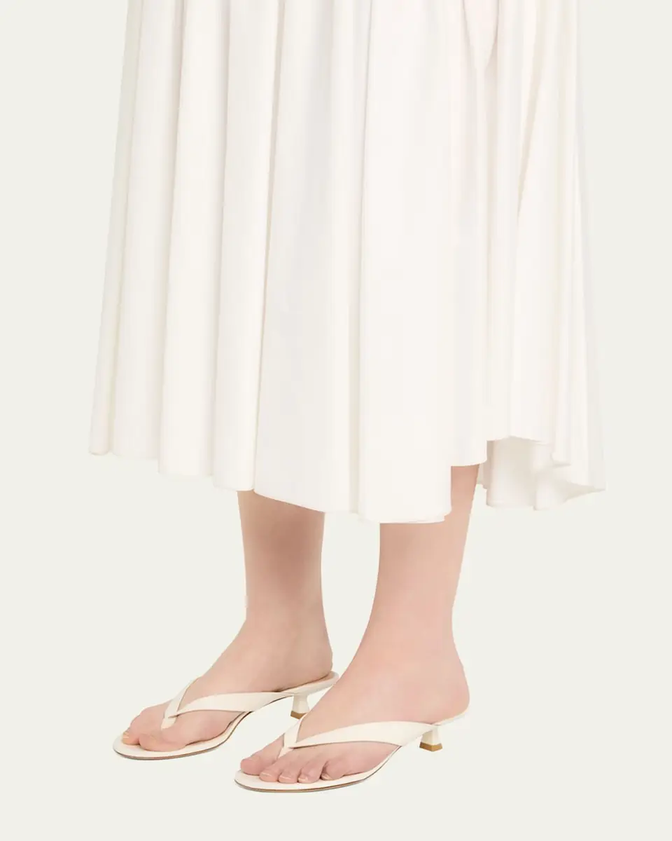Stuart Weitzman Rio Leather Kitten-Heel Thong Sandals | Thumbnail 6 Stuart Weitzman Rio Leather Kitten-Heel Thong Sandals | Thumbnail 6