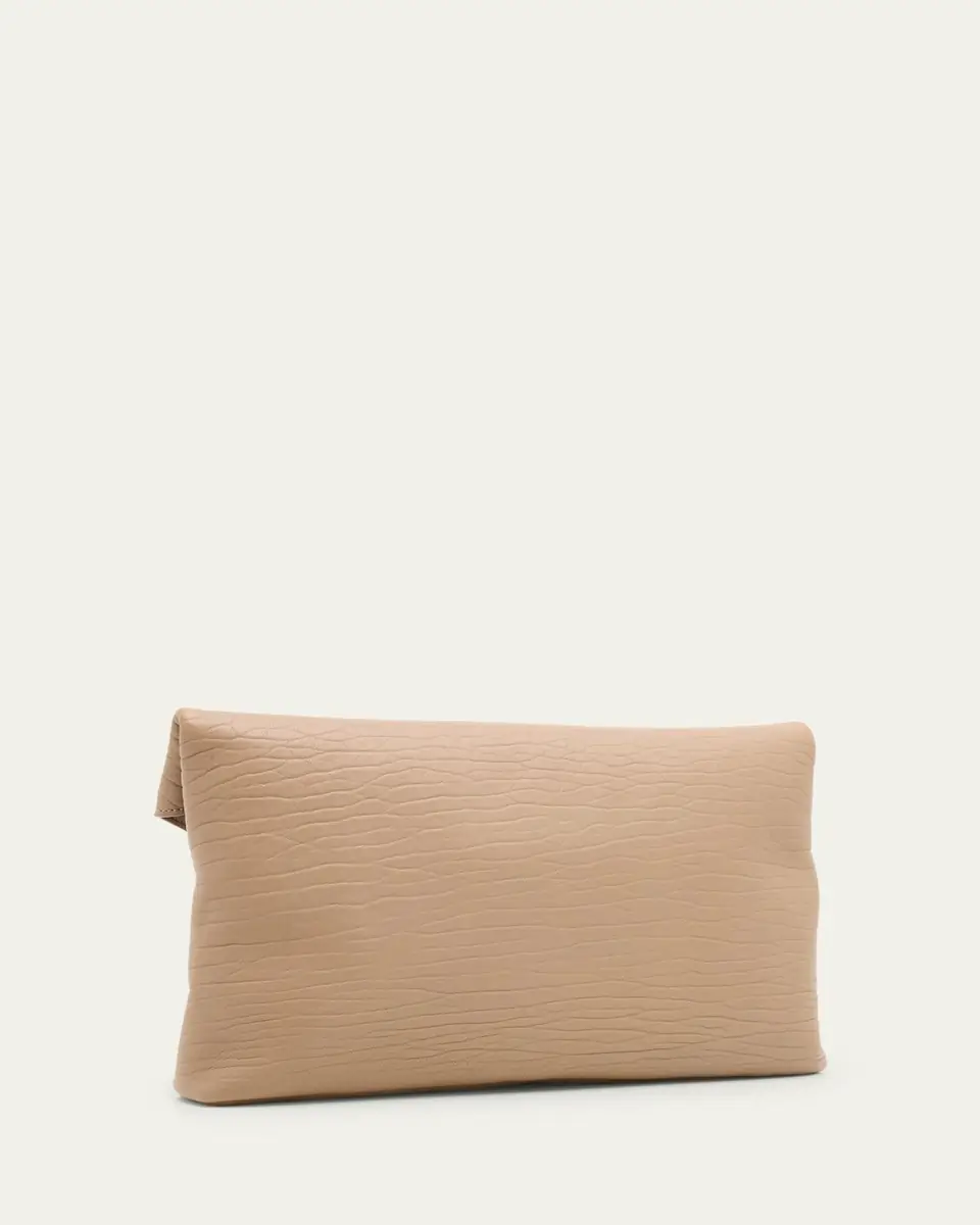 Saint Laurent Large YSL Envelope Pouch Clutch Bag in Leather | Thumbnail 7