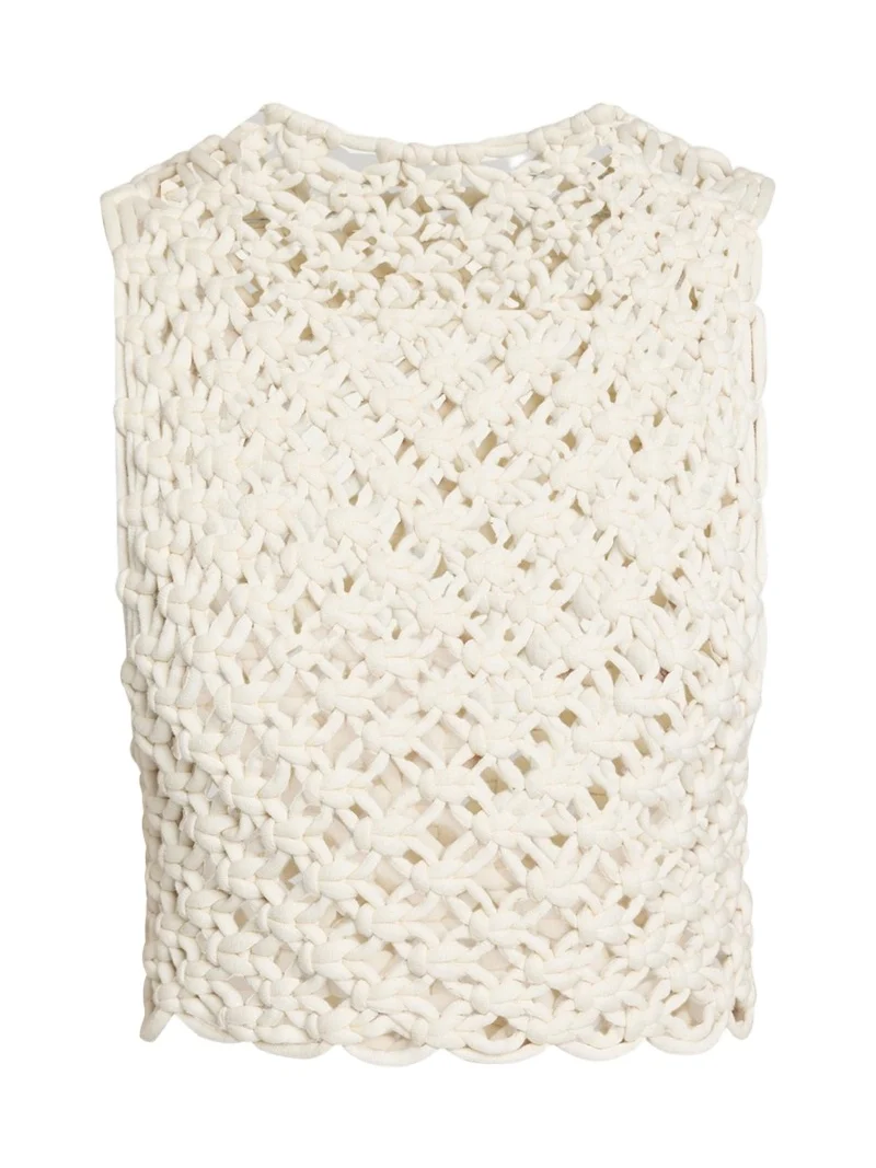 Macrame Sleeveless Crop Top