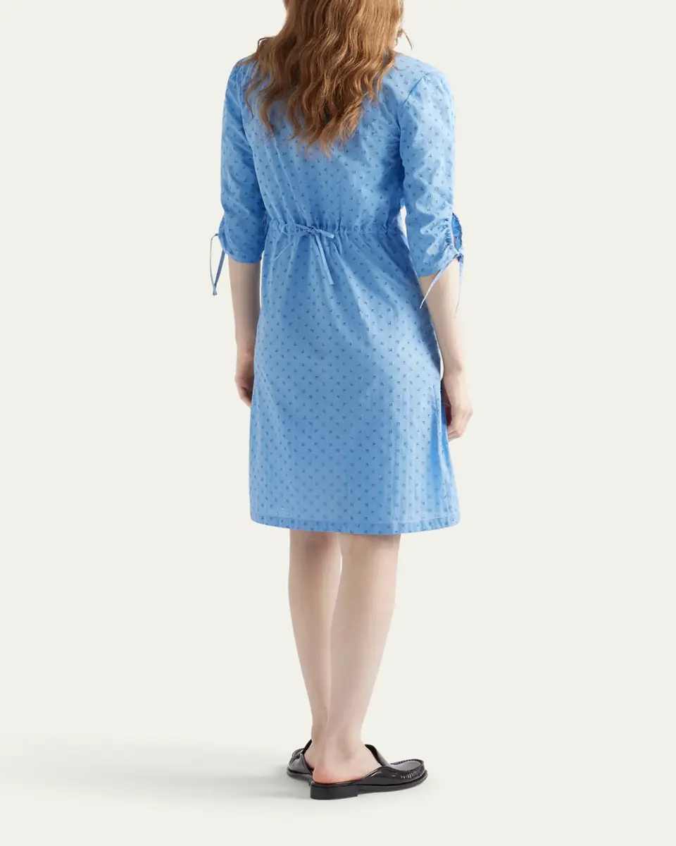 Prada Sangallo Floral 3/4-Sleeve Day Shirtdress | Thumbnail 3