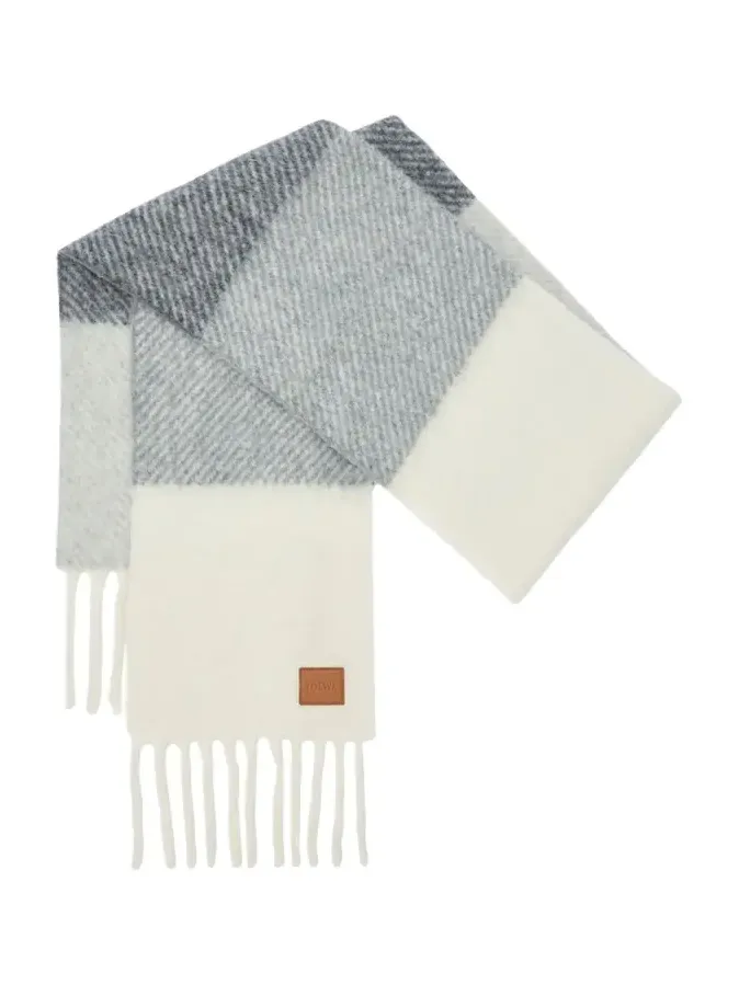 Striped Jacquard Twill Wool-Blend Scarf