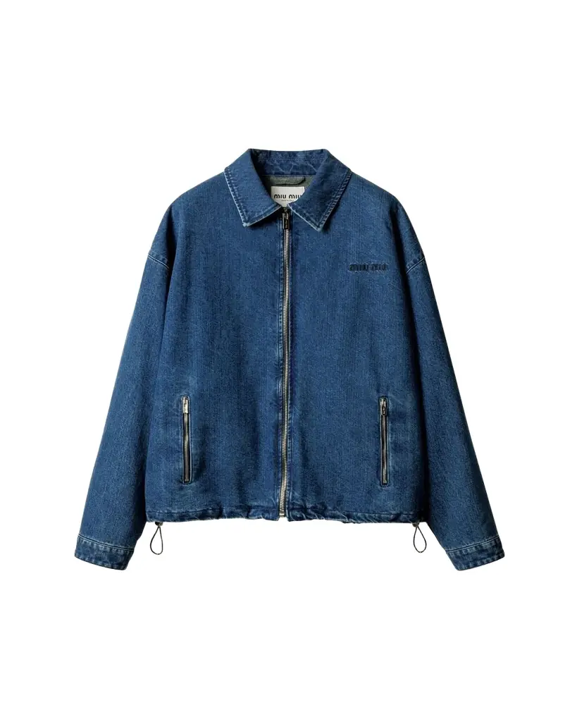 Miu Miu Denim Zip Shirt Jacket | Image 1 Miu Miu Denim Zip Shirt Jacket | Image 1