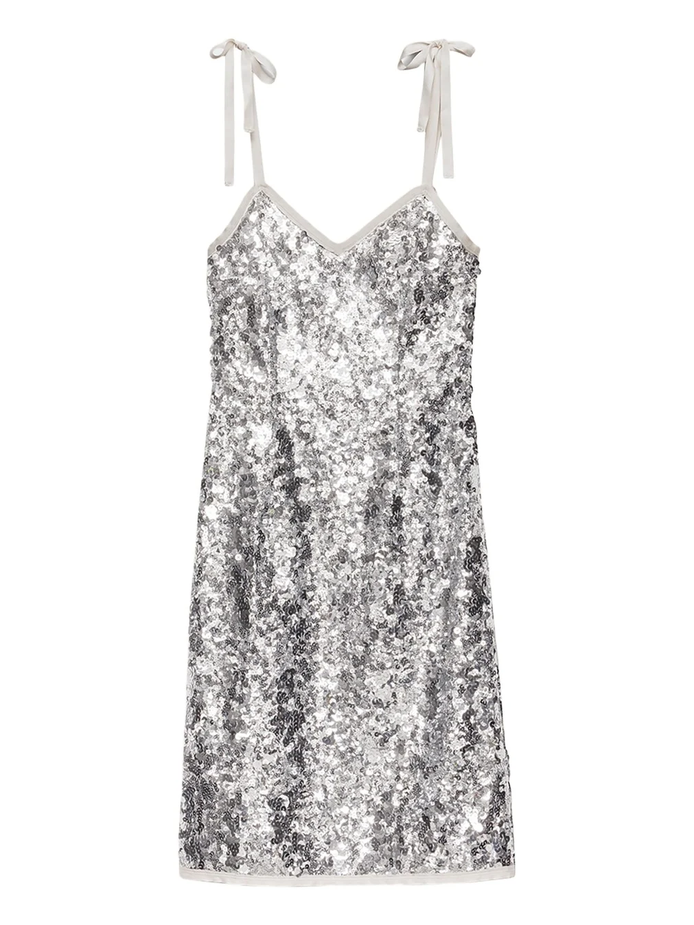 Sequin Tie-Shoulder Midi Dress Sequin Tie-Shoulder Midi Dress