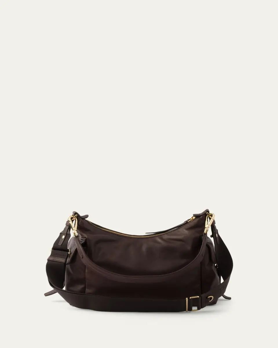 Prada Soft Nappa Leather Shoulder Bag | Thumbnail 4 Prada Soft Nappa Leather Shoulder Bag | Thumbnail 4