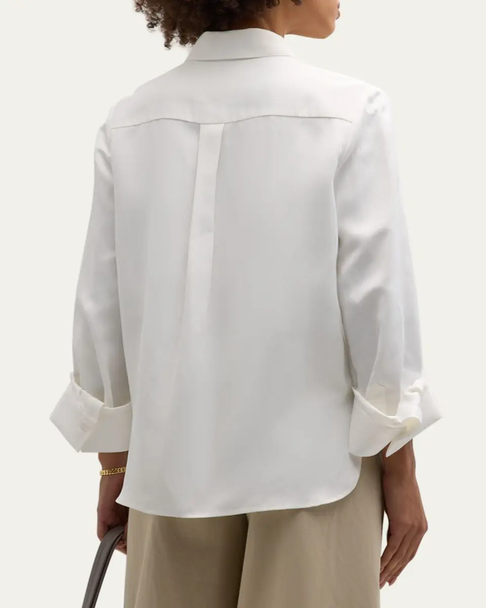 TWP Cotton Button-Front Boyfriend Shirt | Thumbnail 3 TWP Cotton Button-Front Boyfriend Shirt | Thumbnail 3