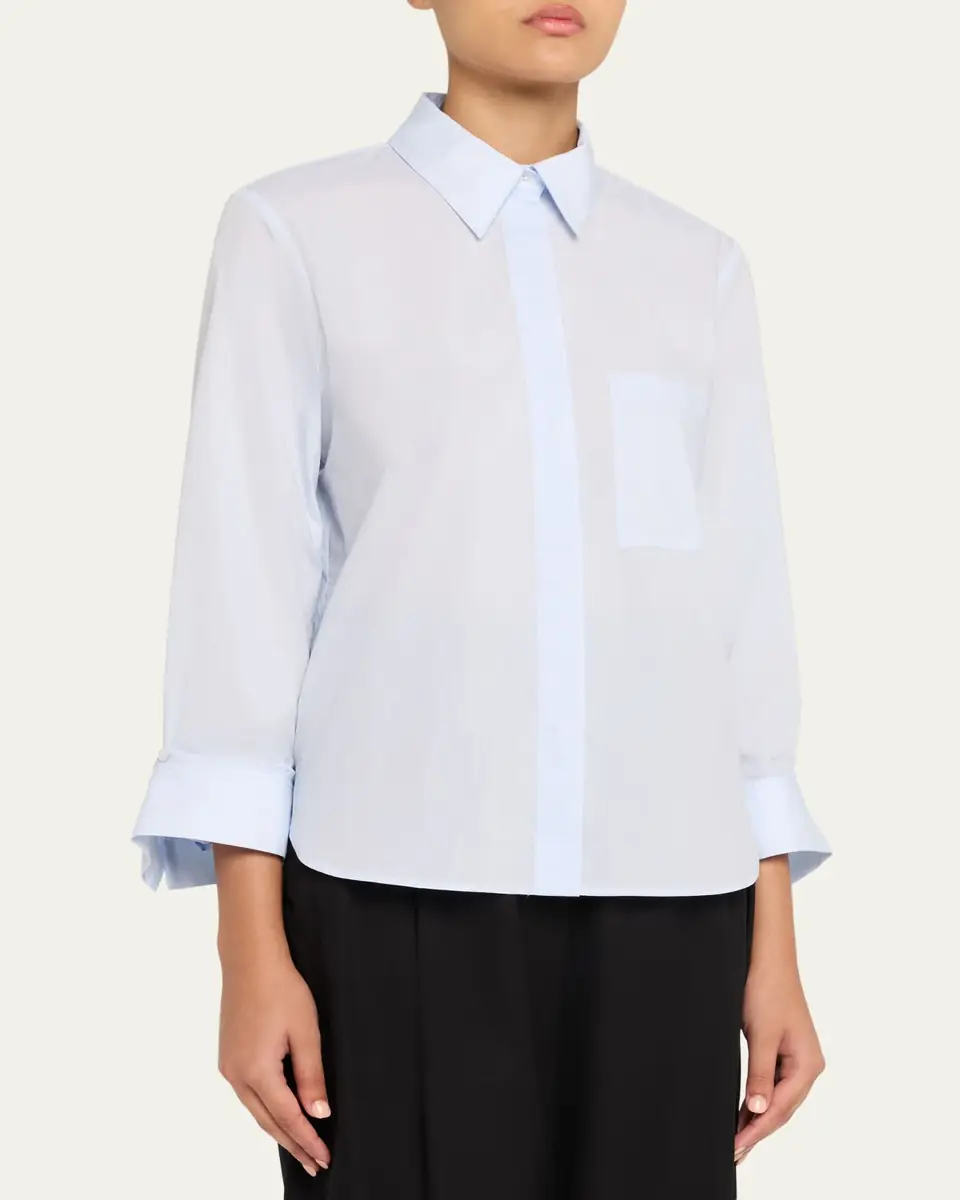 TWP Cotton Button-Front Boyfriend Shirt | Thumbnail 8 TWP Cotton Button-Front Boyfriend Shirt | Thumbnail 8