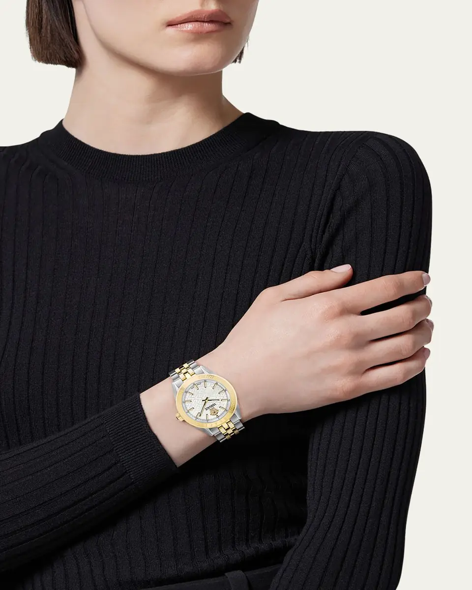 Versace V-Code 36mm Two Tone Bracelet Watch | Thumbnail 2 Versace V-Code 36mm Two Tone Bracelet Watch | Thumbnail 2